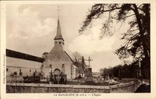 Ak La Manceliere Eure-et-Loir, Kirche