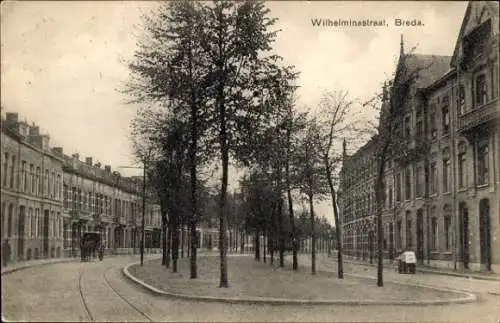 Ak Breda Nordbrabant Niederlande, Wilhelminastraat