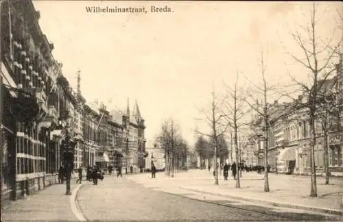 Ak Breda Nordbrabant Niederlande, Wilhelminastraat