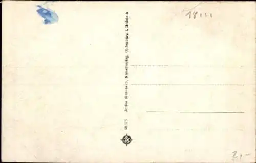 Ak Ostseebad Warnemünde Rostock, Mole bei Sturm