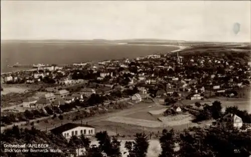 Ak Ostseebad Ahlbeck Heringsdorf auf Usedom, Blick von der Bismarck Warte