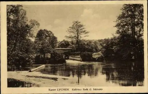 Ak Lychen in der Uckermark, Küstriner Bach, 1. Schleuse