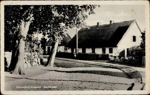 Ak Ostseebad Koserow auf Usedom, Dorfstraße