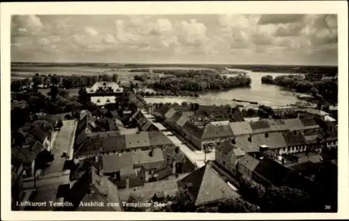 Ak Templin im Kreis Uckermark, Ausblick zum Templiner See