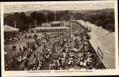 Ak Naumburg an der Saale, Kirschfest, Aufzug der Knaben auf dem Festplatz