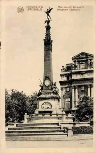 Ak Brüssel Brüssel, Anspach-Denkmal