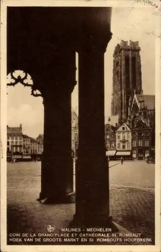 Ak Mechelen Mecheln Malines Flandern Antwerpen, Teilansicht der Hofkirche