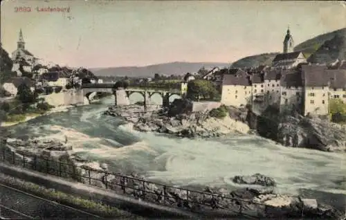 Ak Laufenburg am Hochrhein, Teilansicht, Brücke