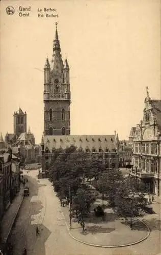 Ak Gand Gent Ostflandern, Beffroi, Kirchen