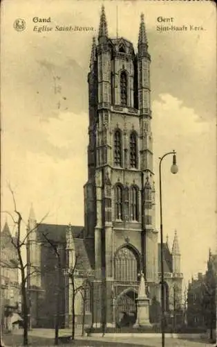 Ak Gand Gent Ostflandern, Sankt Bavon Kirche