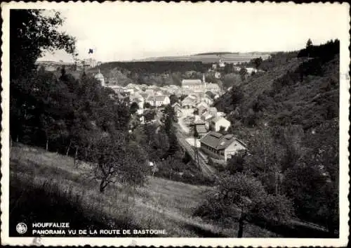 Ak Houffalize Wallonien Luxemburg, Panorama von der Route de Bastogne aus gesehen