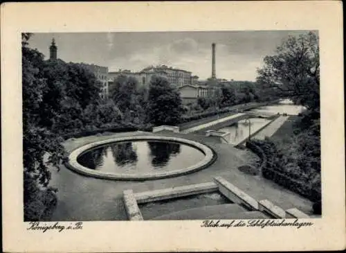 Ak Kaliningrad Königsberg Ostpreußen, Blick auf die Schlossteichanlagen