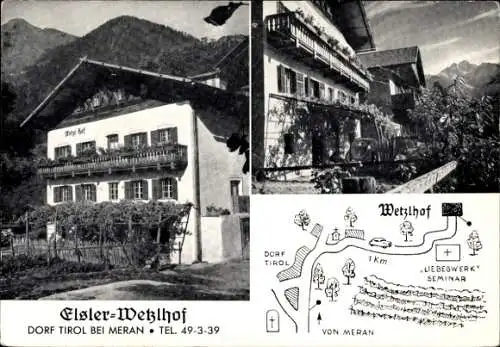 Ak Dorf Tirol Tirolo Südtirol, Elster Wetzlhof