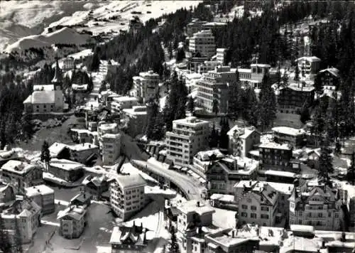 Ak Arosa Kanton Graubünden Schweiz, Luftbild, Winter