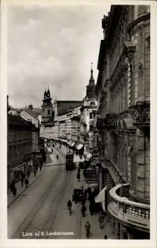 Ak Linz an der Donau Oberösterreich, Landstraße