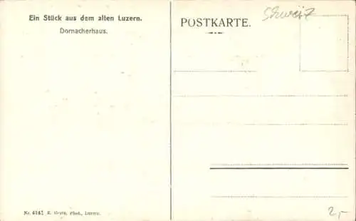 Ak Luzern Stadt Schweiz, Dornacherhaus