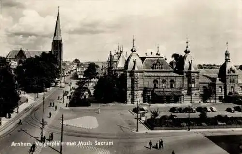 Ak Arnhem Gelderland Niederlande, Velperplein, Musis Sacrum