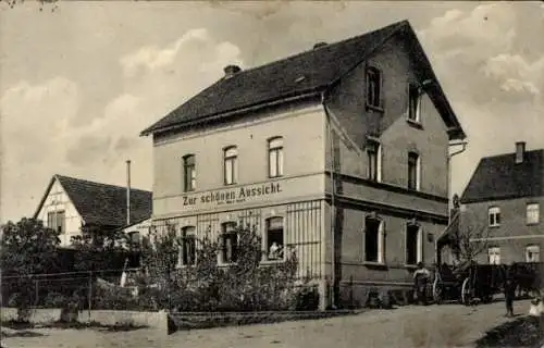 Ak Borthen Dohna in Sachsen, Gasthof Zur schönen Aussicht