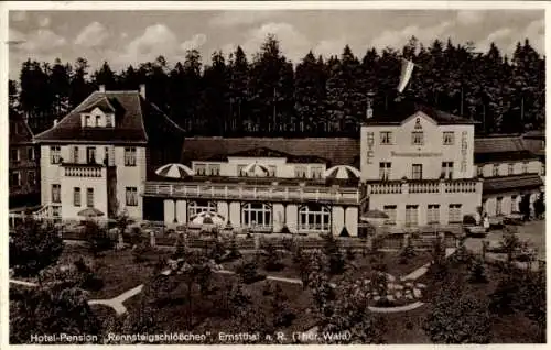 Ak Ernstthal am Rennsteig Lauscha in Thüringen, Hotel Rennsteigschlößchen