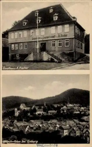 Ak Mönchröden Rödental in Oberfranken, Gesamtansicht, Gasthaus