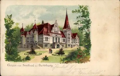 Litho Bernburg, Blick zum Soolbad Haus