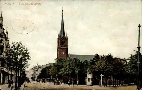 Ak Berlin Neukölln Rixdorf, Evangelische Kirche