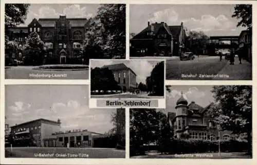 Ak Berlin Zehlendorf, Bahnhof, Gaststätte Waldhaus, Erich Gerlach, Onkel Tom Str. 50