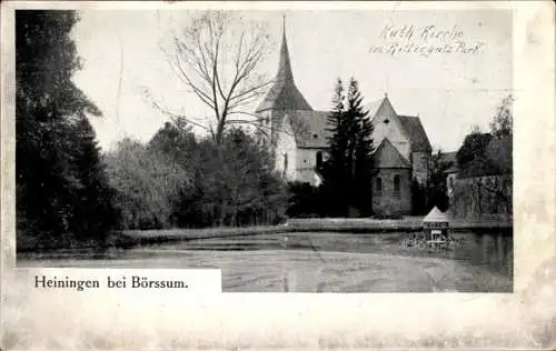 Ak Heiningen b. Börssum, kath. Kirche im Rttergut Park