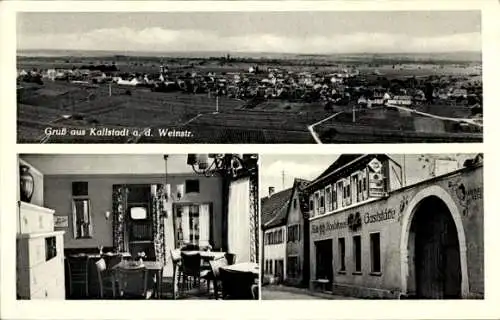 Ak Kallstadt in der Pfalz, Gesamtansicht, Café
