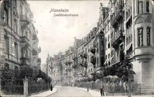 Ak Mannheim in Baden, Beethovenstraße