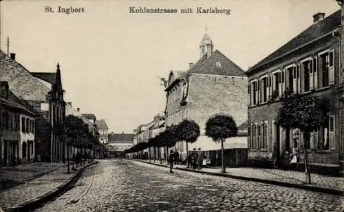 Ak Sankt Ingbert im Saarland, Kohlenstraße, Karlsberg