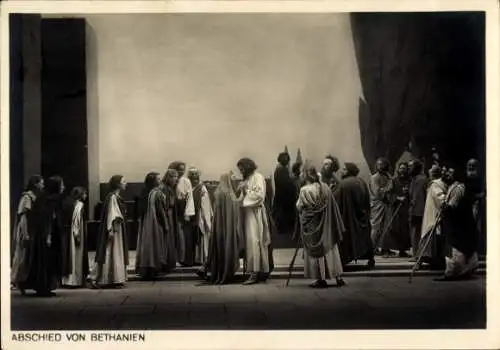 Ak Oberammergau in Oberbayern, Passionsspiele 1934, Theaterszene, Abschied von Bethanien