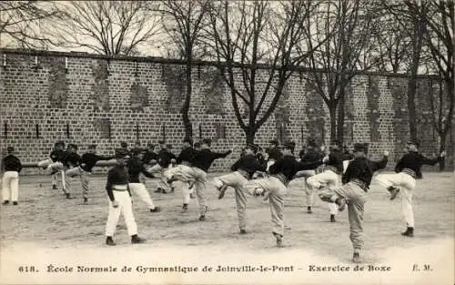 CPA Joinville le Pont Val de Marne, École Normale de Gymnastique, Exercice de Boxe