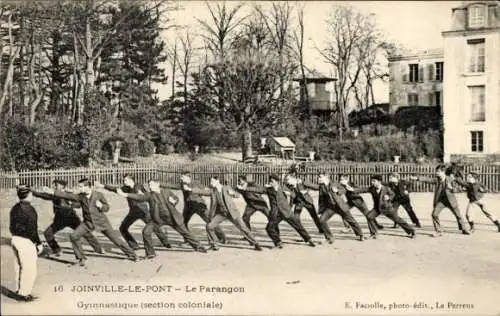 Ak Joinville le Pont Val de Marne, Gymnastique, section coloniale