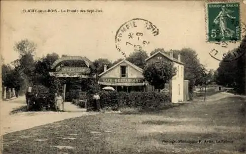 Ak Clichy sous Bois Seine Saint Denis, Café Restaurant