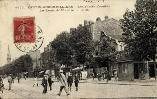 Ak Pantin Seine Saint Denis, Straße nach Flandern