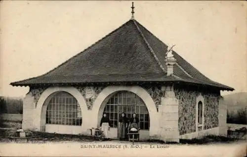 Ak Saint Maurice Frankreich, das Waschhaus