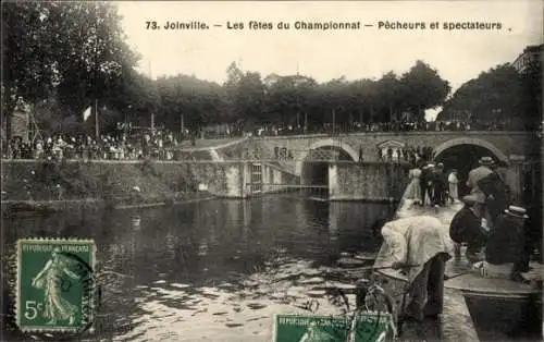 Ak Joinville Haute Marne, Les fêtes du Championnat, Angler, Zuschauer