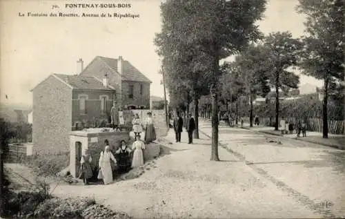 Ak Fontenay sous Bois Val de Marne, Strassenansicht der Straße der Republik