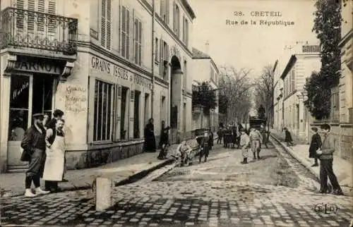 Ak Créteil Val de Marne, Rue de la République