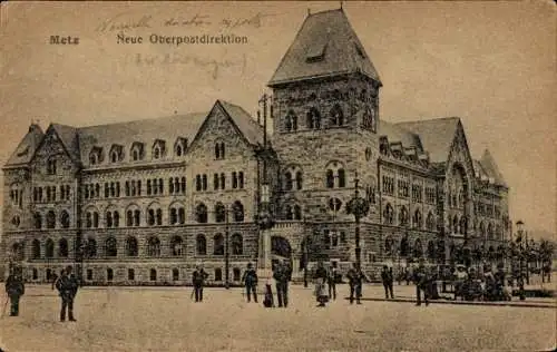 Ak Metz Moselle, Neue Oberpostdirektion
