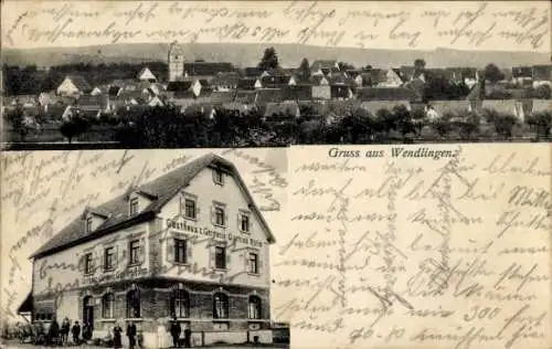 Ak Wendlingen am Neckar Baden Württemberg, Panorama, Gasthof