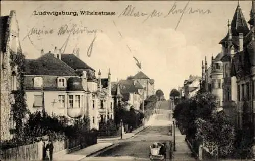 Ak Ludwigsburg in Baden Württemberg, Wohnhäuser in der Wilhelmstraße