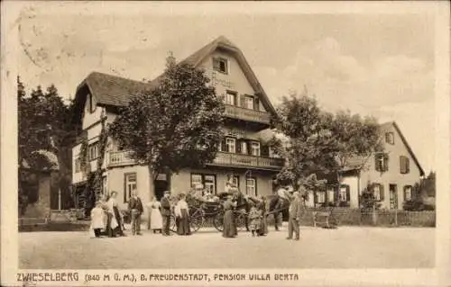 Ak Zwieselberg Alpirsbach im Schwarzwald, Pension Villa Berta