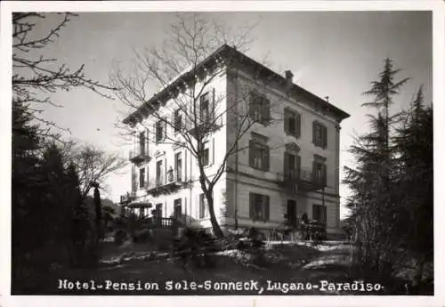 Foto Ak Paradiso Lugano Kanton Tessin, Hotel-Pension Sole-Sonneck