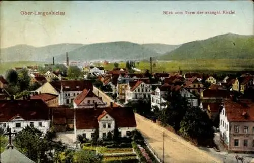 Ak Bielawa Ober-Langenbielau Schlesien, Blick vom Turm der evangelischen Kirche