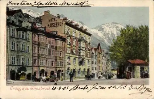 Ak Innsbruck Tirol, Hotel Kaiserhof