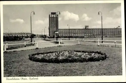 Ak Rüsselsheim am Main Hessen, Opelwerk, Opel Bahnhof