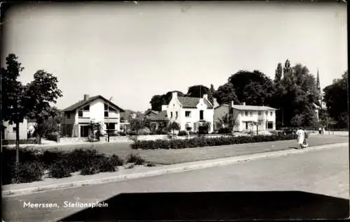 Ak Meerssen Limburg Niederlande, Stationsplein