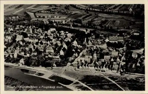 Ak Haßfurt Unterfranken Bayern, Fliegeraufnahme, Stadtpanorama